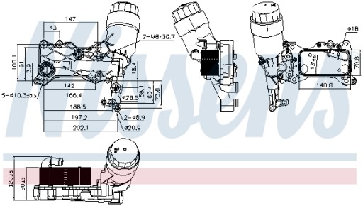 NISSENS 90836 CHŁODNICA OLEJU - 6