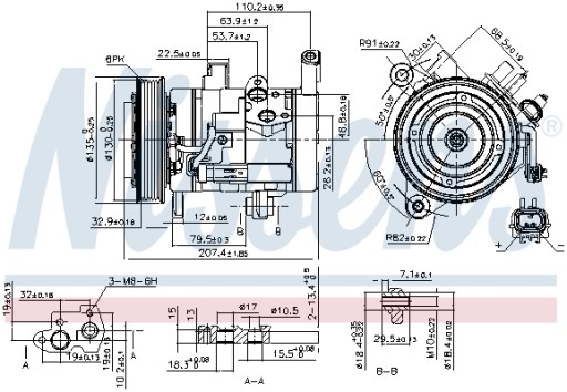 Компресор кондиціонера Nissens 890159 - 11