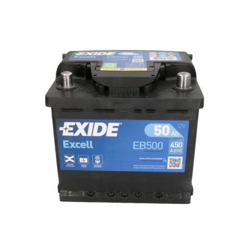 Akumulator EXIDE EXCELL 50Ah 450A P+ - 2