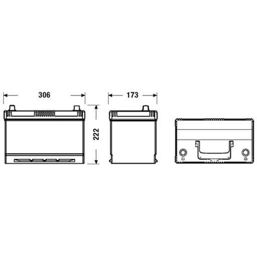 Akumulator EXIDE EFB 95Ah 800A P+ - 2