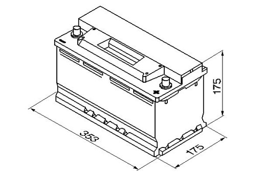 AKUMULATOR 88AH 740A SILVER S3 P+ BOSCH 0092S3012 - 6