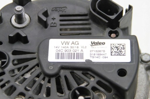 ALTERNATOR 04C903021A AUDI VW SEAT SKODA 1.4 TFSI - 4