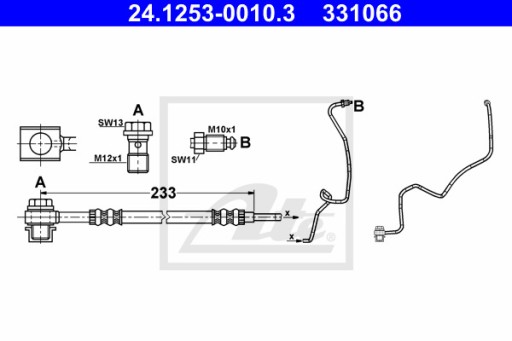 Тормозной магистральaudi A3 (96-03) задний / ATE/ - 4