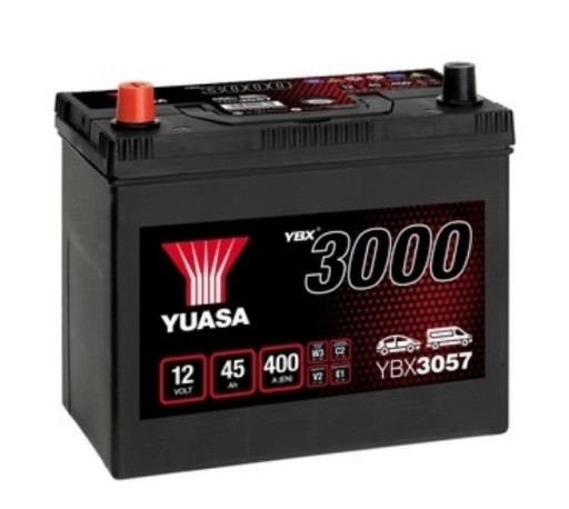 Akumulator YUASA 12V 45Ah 400A L+ AZJA YBX3057 - 1