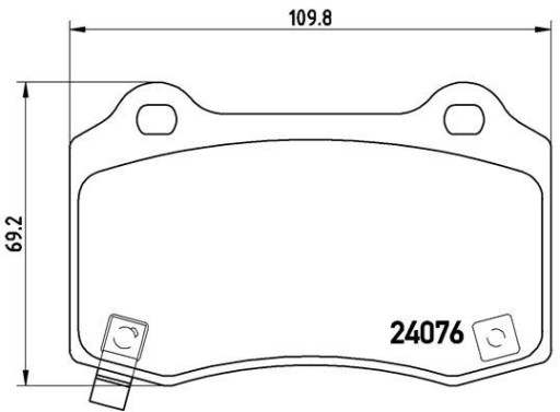 BREMBO P 11 024 Комплект гальмівних колодок - 2