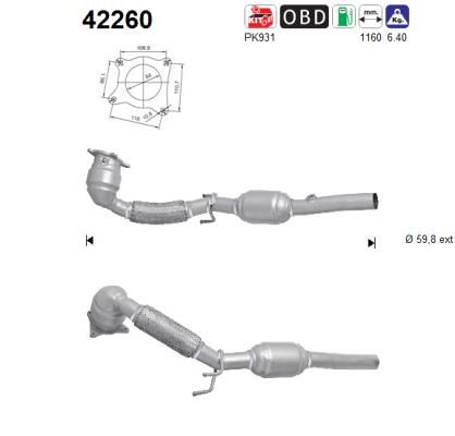 KATALIZATOR EMISJA EURO 5 42260 AS AUDI SEAT SKODA - 2