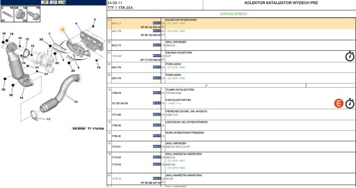 Новий OE Випускний колектор CITROEN C4 Picasso II 1.6 9814266380 - 5