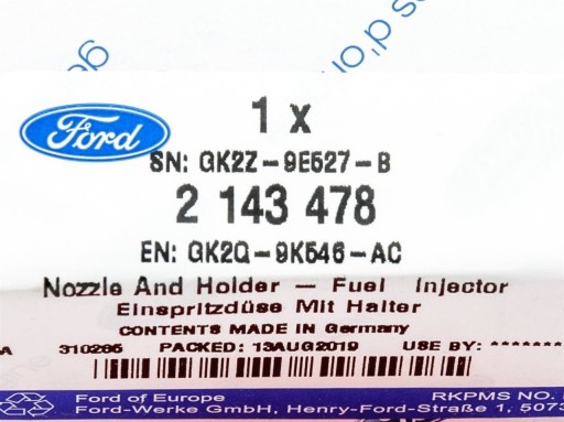 WTRYSKIWACZ FORD 2.0L ECOBLUE FORD EDGE FOCUS KUGA - 11