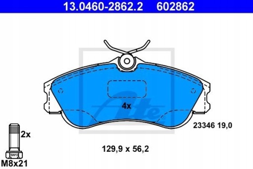 "КОЛОДКИ HAM.CITROEN XSARA PICASSO ATE - 2