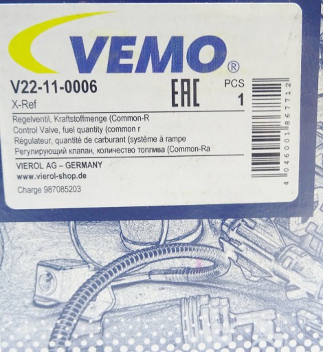 Zawór regulujący ilość paliwa VEMO V22-11-0006 - 6