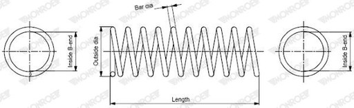 Пружина підвіски MONROE SP3735 - 3