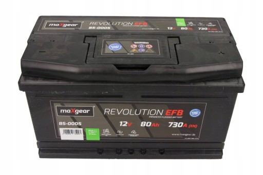 MAXGEAR 85-0005 Akumulator 12v 80ah/730a l- 315x17 - 6