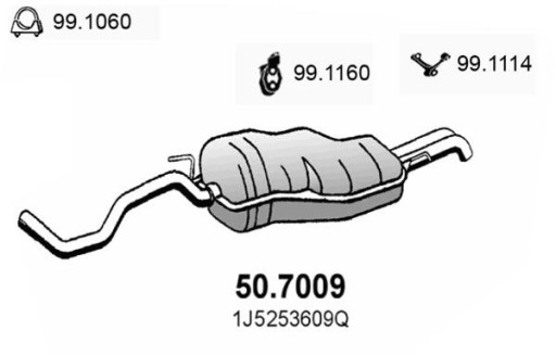 Ассо 50.7009 кінцевий глушник АССО 50.7009 - 2