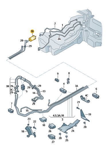 FILTR PALIWA AUDI A4 SEAT EXEO ORYGINAŁ ASO - 2