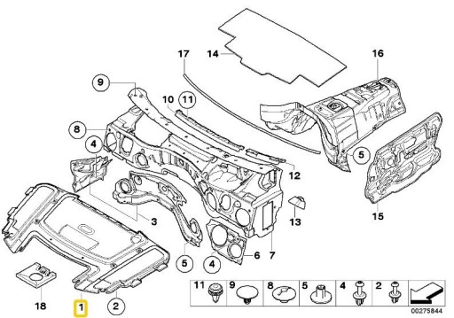 BMW E90 E91 E93 звукоізоляційний килимок капота - 3