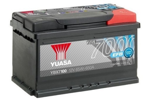 YUASA YBX7100 12V 65AH 650A EFB START-STOP - 1