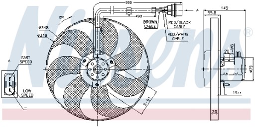 Вентилятор охолодження двигуна NISSENS 85683 - 7