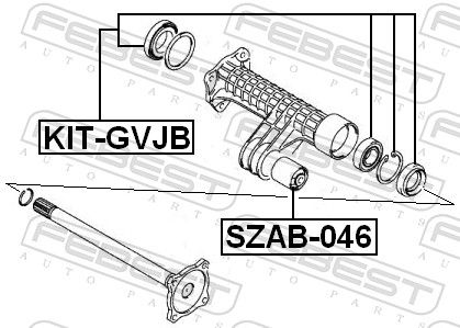 ПІДШИПНИК ПІВОСІ KIT-GVJB FEBEST - 3