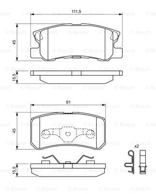 ДИСКИ КОЛОДКИ ПЕРЕДНІ BOSCH MITSU ASX 1.6 117KM - 2