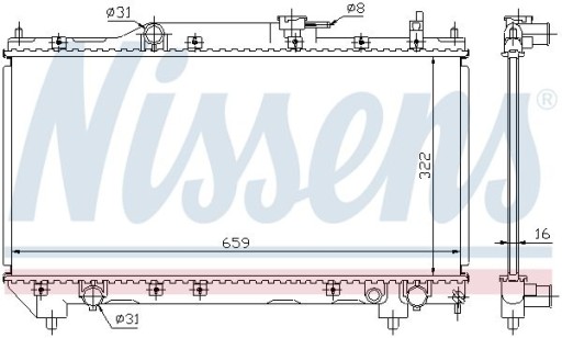 NISSENS 675038 Chłodnica wody - 10