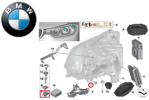 новий OE регулювання фар кріплення для BMW F20 ASO - 3