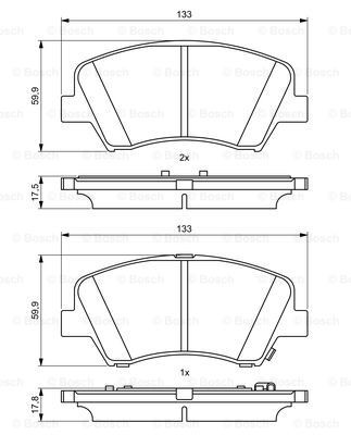 Диски колодки передні BOSCH HYUNDAI i30 1.6 CRDi - 2