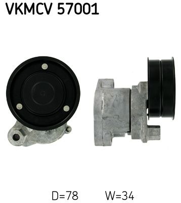 РОЛИК НАТЯЖИТЕЛЯ КЛИНОВОГО РЕМНЯ VKMCV 57001 SKF - 2