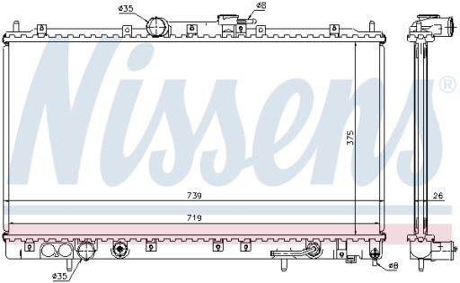 Chłodnica NISSENS 62869A + Gratis - 2