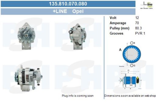 BV Psh 135.810.070.080 Alternator - 2