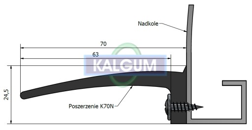 Гумові розширення колісних арок крил 4x1, 5 М + 7 см - 9