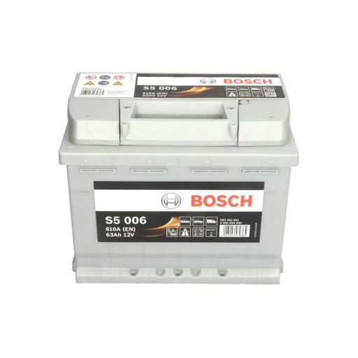 Батарея 63AH 610A SILVER S5 L + BOSCH - 6