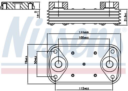 NISSENS 90889 CHŁODNICA OLEJU - 2