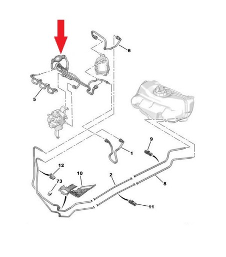 Bergmann паливопровід FORD FIESTA V 1.4 TDCi - 6