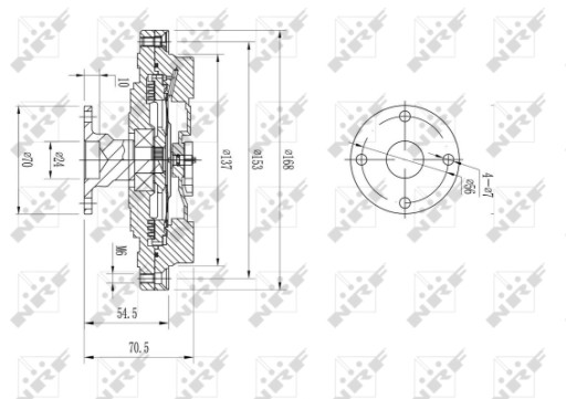 Sprzęgło wentylatora NRF 49608 - 2