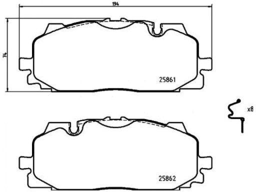 KLOCKI PRZÓD AUDI E-TRON 18- TOUAREG 2.0-4.0 17- - 2