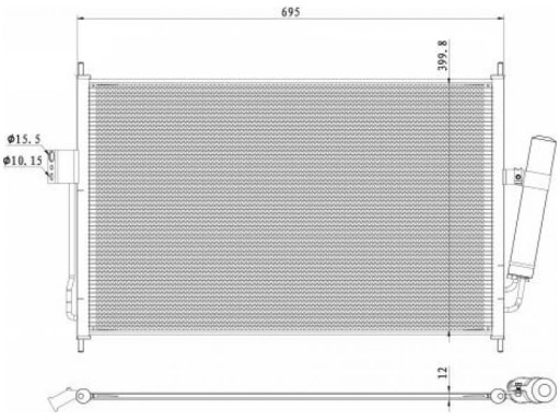 SKRAPLACZ KLIMATYZACJI ISUZU D-MAX II 1.9 2.5 12- - 2