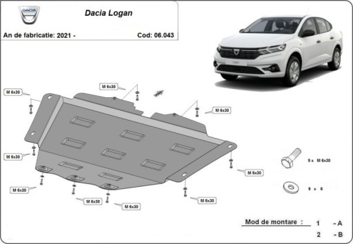 Osłona podwozia silnika Dacia Logan (2021-2023) - 5