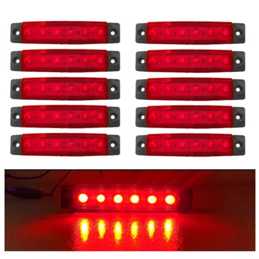 10x 6led 12V 24V світлодіодні габаритні лампи - 7