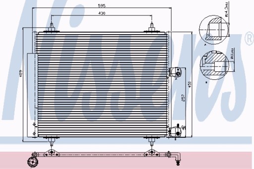 Радиатор кондиционера CITROEN C8 02-2.0 HDI - 2