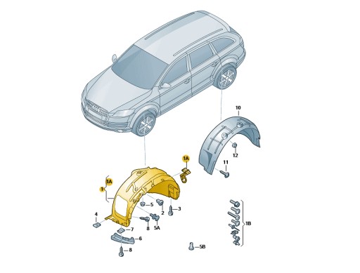 Колісна арка передня ліва AUDI Q5 2013-2017 8R0821171M - 1