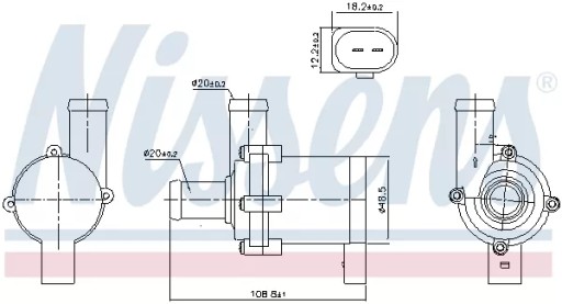 Nissens 831068 водяний насос, охолодження двигуна - 6