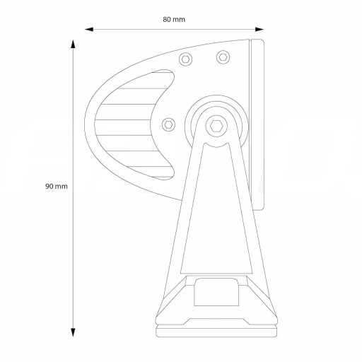 Lampa robocza awl26 panelowa 80led combo 9-36v - 12