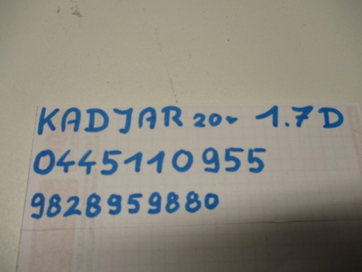 Ін'єкції 0445110955 1,7 DCI KADJAR 9828959880 20R - 3