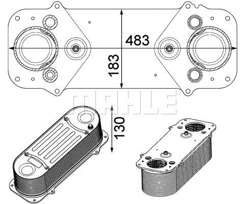 CI 233 000P MAHLE CHŁODNICA POWIETRZA INTERCOOLER - 2