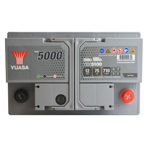 YUASA YBX 5100 12V 75AH 710A YBX5100 - 4