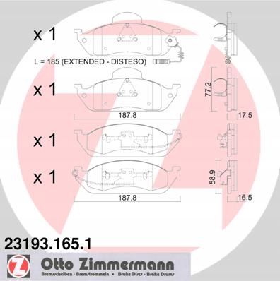 Tarcze Klocki ZIMMERMANN P MERCEDES ML W163 303mm - 3