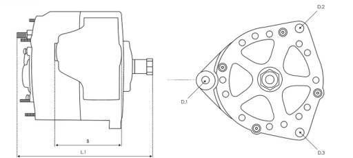 ALTERNATOR CA187IR MERCEDES - 12