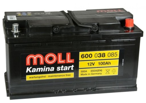 Akumulator 12V 100Ah 850A P+ MOLL Kamina start - 1