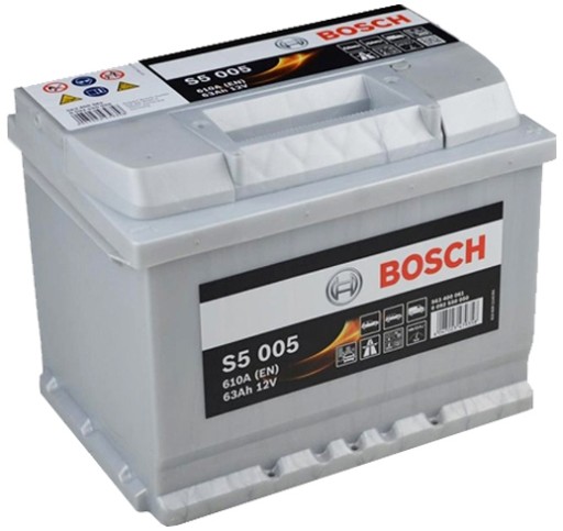 Акумулятор BOSCH SILVER S5005 63AH 610A - 1