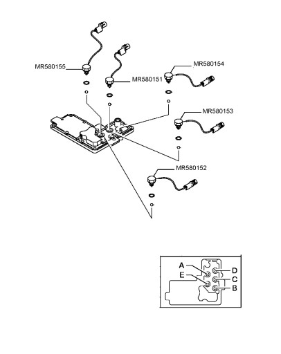 ДАТЧИК MITSUBISHI MR580151 MR580152 MR580153 - 7